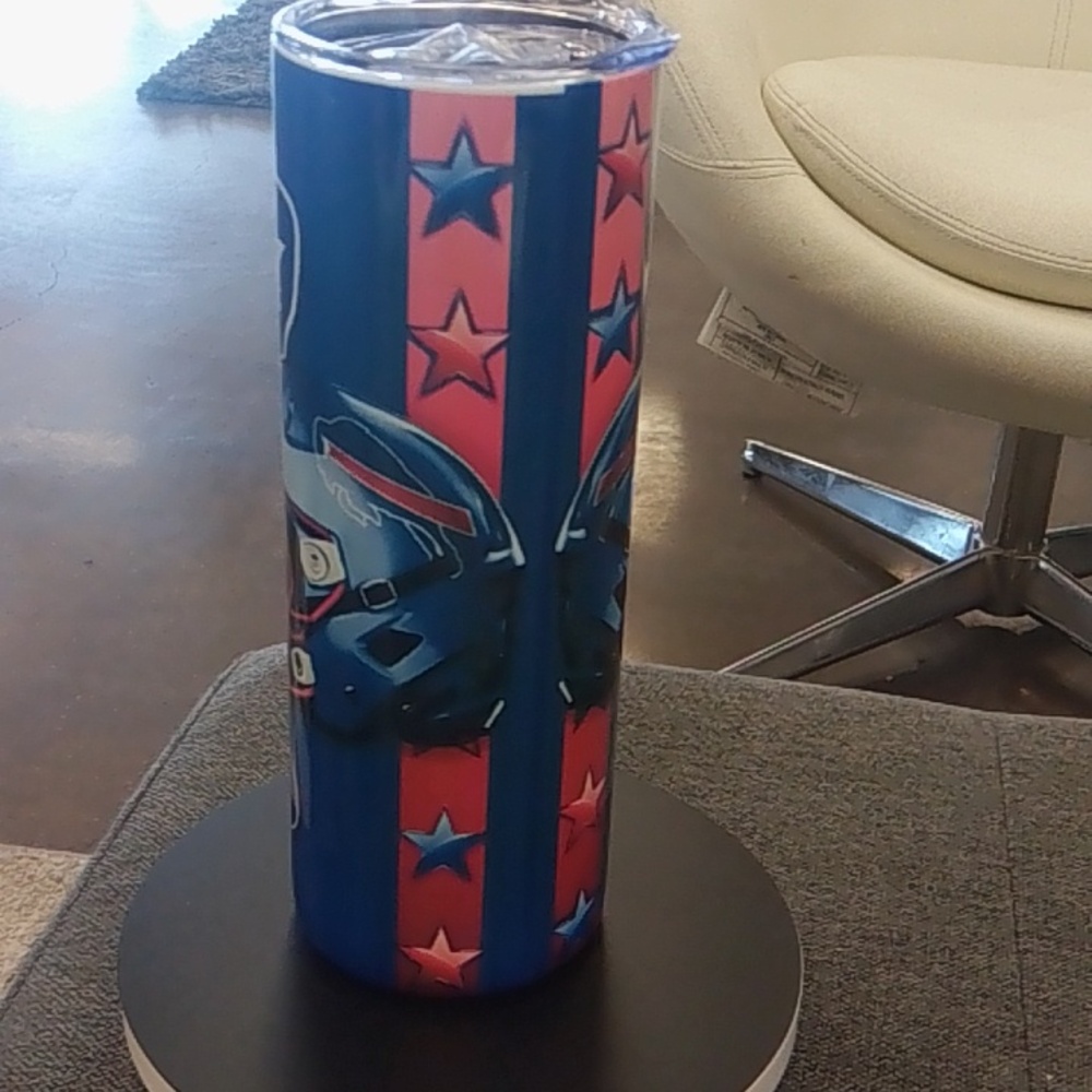 Custom 20oz Stainless Buffalo Bills Blue Tumbler